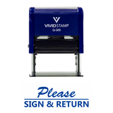Please Sign And Return Self Inking Rubber Stamp