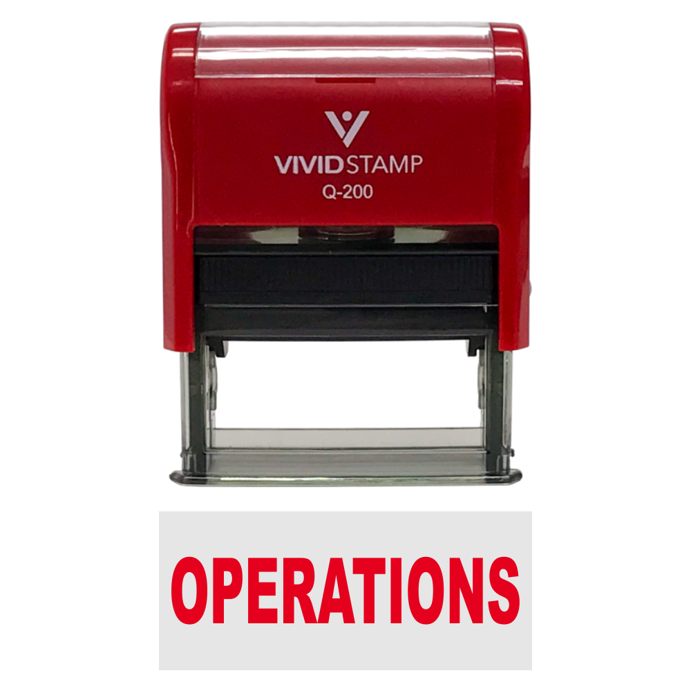 Operations Self-Inking Office Rubber Stamp