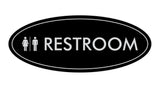 Signs ByLITA Oval Unisex Restroom Sign