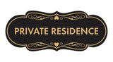 Designer Private Residence Wall or Door Sign