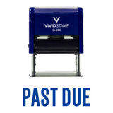 Blue "PAST DUE" Self Inking Rubber Stamp