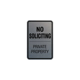 Portrait Round No Soliciting Private Property Sign