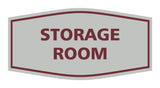Light Grey / Burgundy Signs ByLITA Fancy Storage Room Sign