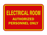 Signs ByLITA Classic Framed ELECTRICAL ROOM AUTHORIZED PERSONNEL ONLY Sign