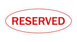 Oval Reserved Sign