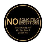 Signs ByLITA Circle No Soliciting No Exceptions Sign