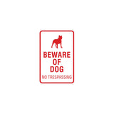 Signs ByLITA Portrait Round Beware of dog no trespassing Sign