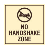 Signs ByLITA Square No Handshake Zone Sign