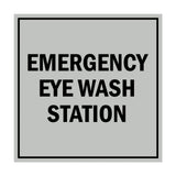 Square Emergency Eye Wash Station Sign with Adhesive Tape, Mounts On Any Surface, Weather Resistant