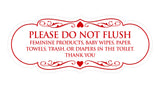 Signs ByLITA Designer Please Do Not Flush Etiqutte Sign