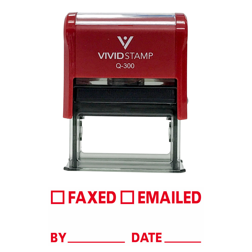 Faxed Emailed By Date Self Inking Rubber Stamp