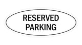 Signs ByLITA Oval Reserved Parking Sign