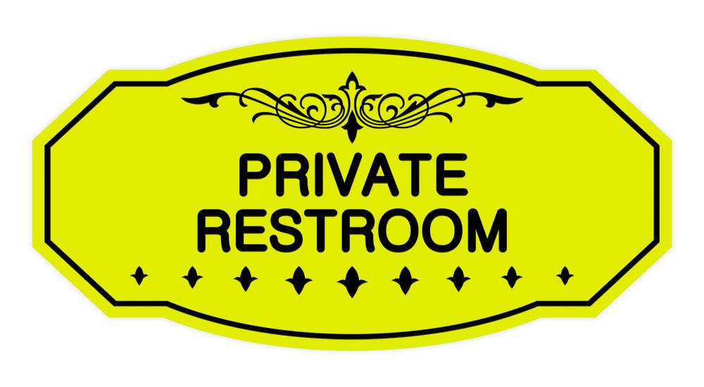 Victorian Private Restroom Sign