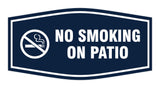 Signs ByLITA Fancy No Smoking on Patio Sign with Adhesive Tape, Mounts On Any Surface, Weather Resistant, Indoor/Outdoor Use