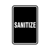 Portrait Round Sanitize Sign