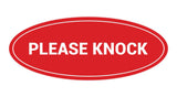 Signs ByLITA Oval Please Knock Sign