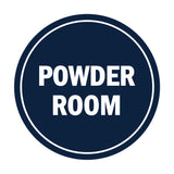 Signs ByLITA Circle Powder Room Sign