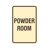 Signs ByLITA Portrait Round Powder Room Sign with Adhesive Tape, Mounts On Any Surface, Weather Resistant, Indoor/Outdoor Use