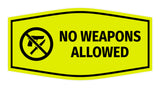 Fancy No Weapons Allowed Sign