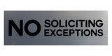 Signs ByLITA Basic No Soliciting No Exceptions Sign