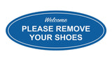 Signs ByLITA Oval Please Remove Your Shoes Sign