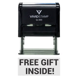 Black Free Gift Inside Self-Inking Office Rubber Stamp