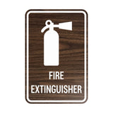 Portrait Round Fire Extinguisher Sign