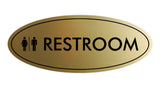 Signs ByLITA Oval Restroom Sign