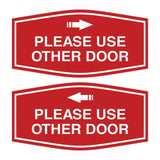 Signs ByLITA Fancy Please Use Other Door Sign Set