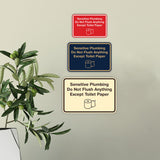 Classic Framed Sensitive Plumbing Do Not Flush Anything Except Toilet Paper Wall or Door Sign