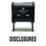 Disclosures Self Inking Rubber Stamp