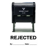 Black Rejected By Date Self Inking Rubber Stamp