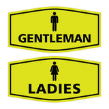 Signs ByLITA Fancy Ladies and Gentlemen Sign Set, 2-Pack