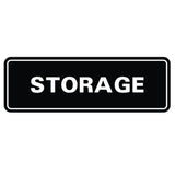Black Standard Storage Sign