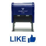 Blue LIKE (Thumbs Up) Self Inking Rubber Stamp