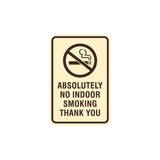Portrait Round Absolutely No Indoor Smoking Thank You Sign