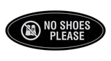 Oval No Shoes Please Sign