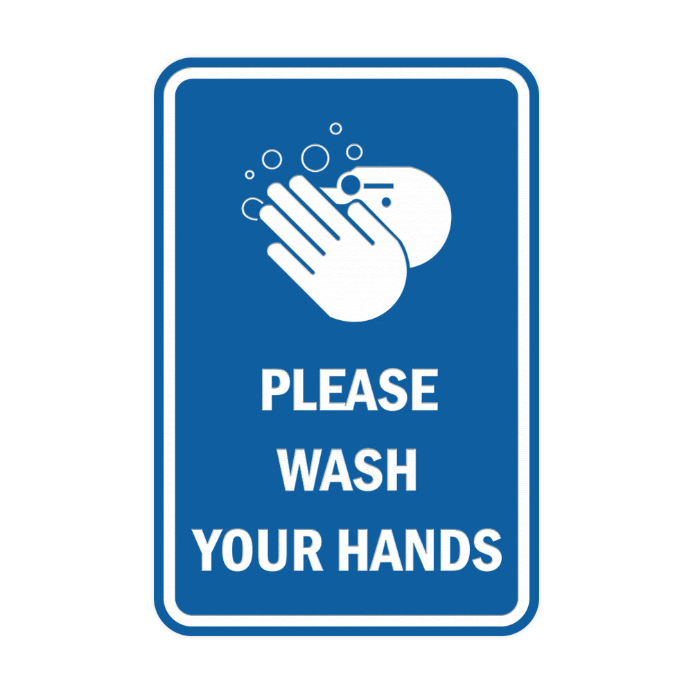 Portrait Round Please Wash Your Hands Sign