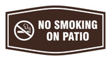 Signs ByLITA Fancy No Smoking on Patio Sign with Adhesive Tape, Mounts On Any Surface, Weather Resistant, Indoor/Outdoor Use