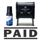 Paid Self Inking Rubber Stamp Combo With Refill