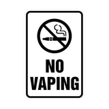 Portrait Round No Vaping Sign