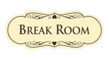 Signs ByLITA Designer Break Room Sign