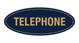 Oval TELEPHONE Sign