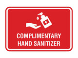 Classic Frame Complimentary Hand Sanitizer Sign