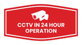 Fancy CCTV in 24 Hour Operation Wall or Door Sign