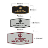 Fancy Strictly No Soliciting Wall or Door Sign