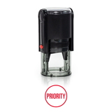 Round Priority Self Inking Rubber Stamp Size 1-1/4