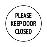 Signs ByLITA Circle Please Keep Door Closed Sign
