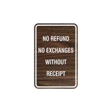 Portrait Round No Refund No Exchanges Without Receipt Sign