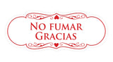 Signs ByLITA Designer Spanish No Fumar Gracias Sign